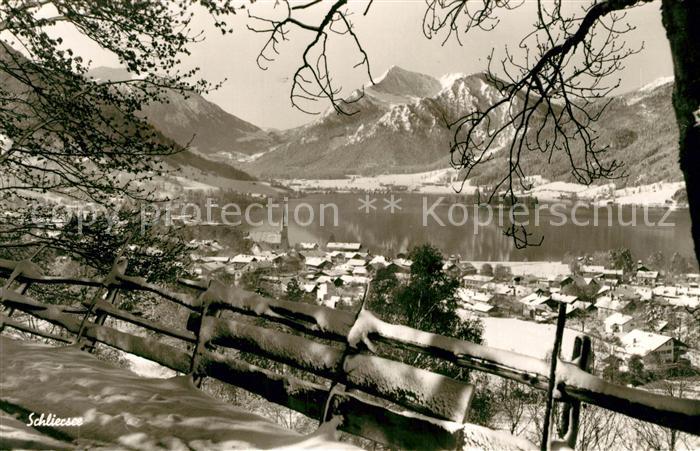 Schliersee Winterlandschaft Jaegerkamp Brecherspitz