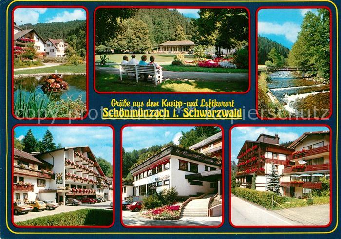 Schoenmuenzach Kurpark Stauwehr Stadtansichten