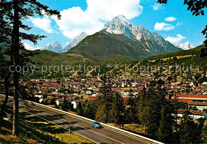 Mittenwald Bayern Panorama Wettersteingebirge