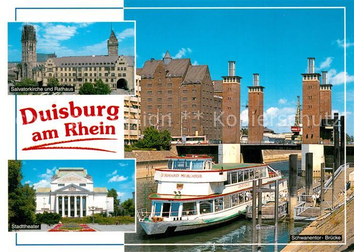 Duisburg Ruhr Salvatorkirche Rathaus Stadttheater Schwanentor Bruecke