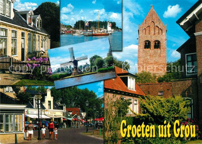 Grou Friesland Kirche Windmuehle