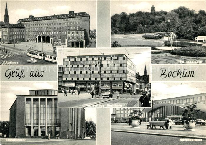 Bochum Rathaus Stadtpark Hauptbahnhof Stadttheater