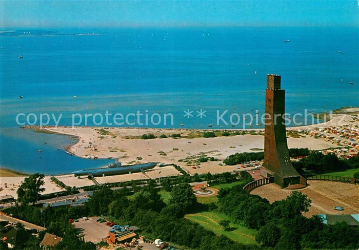 Laboe Fliegeraufnahme Wahrzeichen Strand
