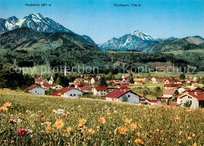 Bergen Chiemgau mit Hochfelln und Hochgern
