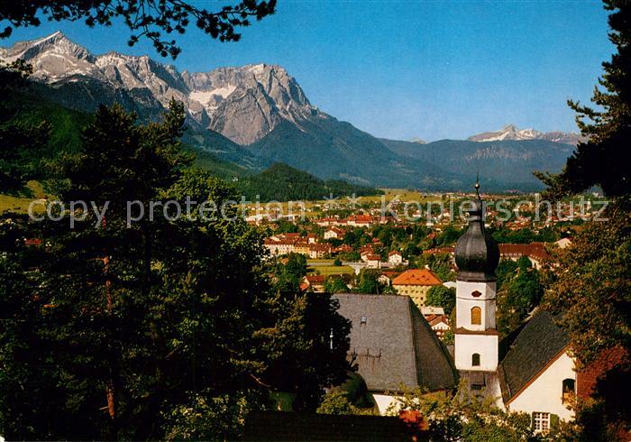 GARMISCH-PARTENKIRCHEN Bayern Wallfahrtskirche St. Antoen Zugspitzgruppe