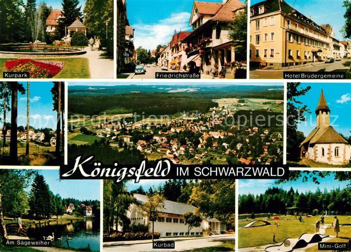 Koenigsfeld Schwarzwald Friedrichstrase Kurpark Hotel-Brudergemeine Sageweiher M
