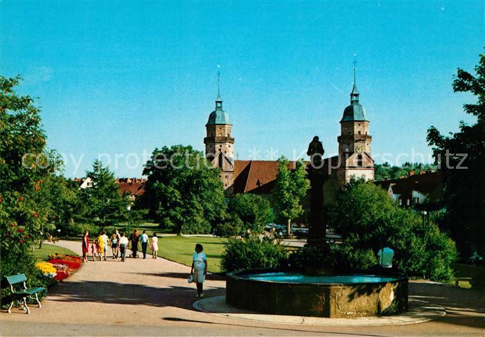 Freudenstadt Stadtkirche und Marktbrunnen