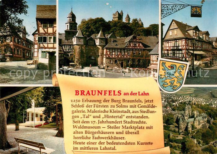 Braunfels Schloss Fachwerk an der Lahn Fliegeraufnahme