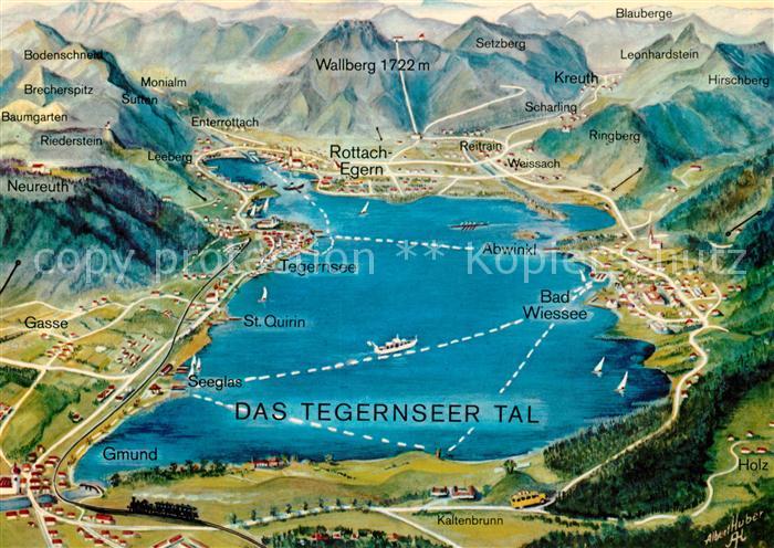 Tegernsee Panoramakarte