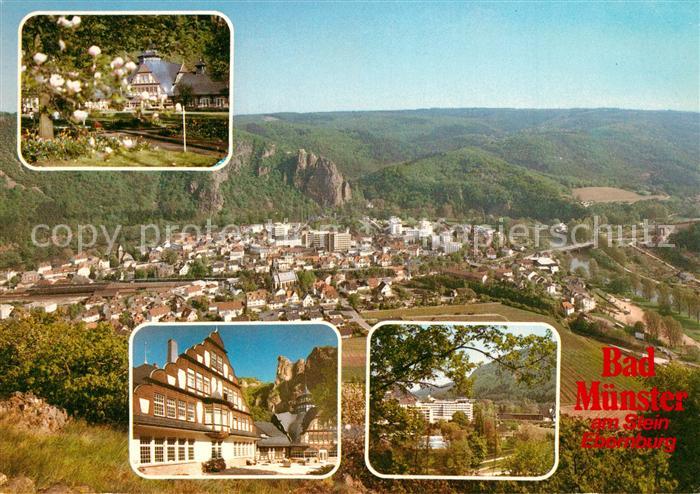 Bad Muenster Stein Ebernburg Fliegeraufnahme Thermal-Sole-Radonbad