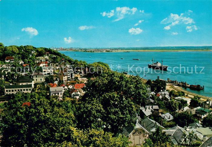 Blankenese Hamburg Fliegeraufnahme Elbufer