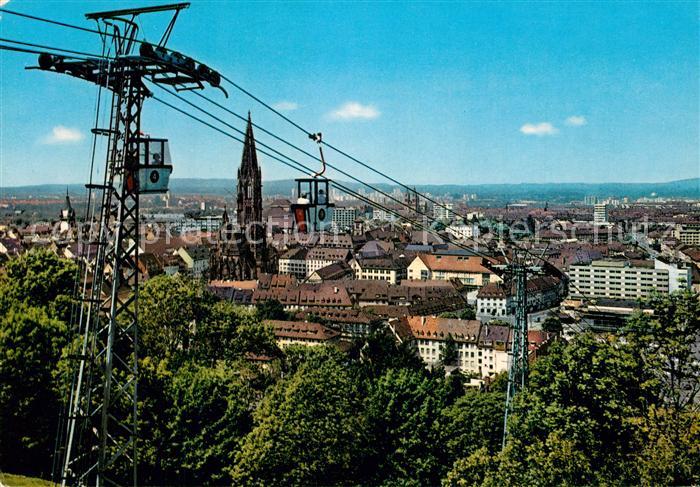 Freiburg Breisgau Schlossbergseilbahn Blick vom Dattler