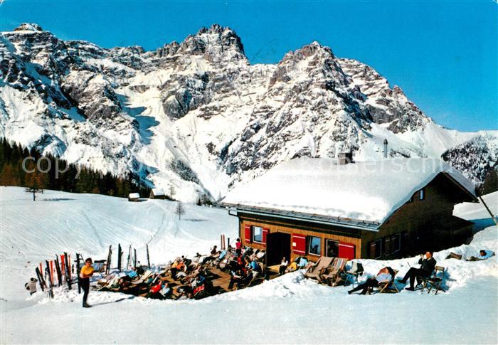 Sexten Sesto Suedtirol Rifugio Rudi Huette Winter