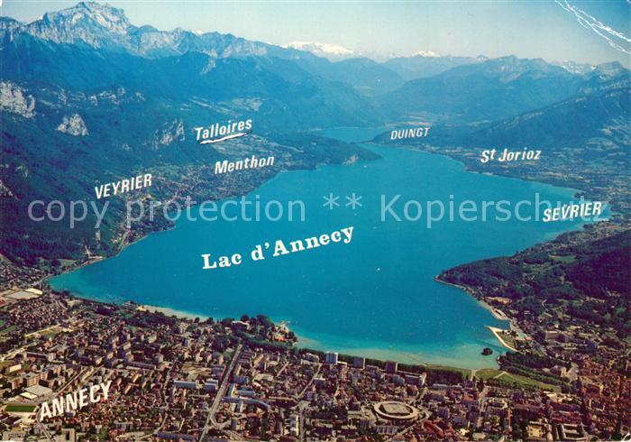 Annecy Haute-Savoie Fliegeraufnahme Le Lac