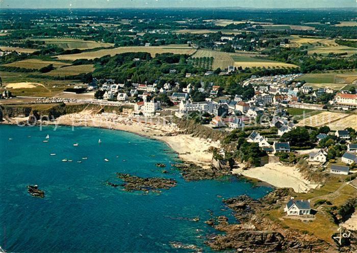 Le Pouldu Fliegeraufnahme Grande Plage les hotels