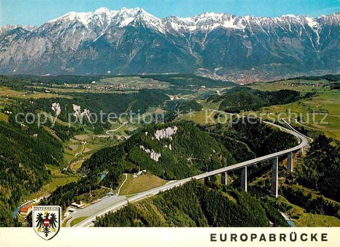 Innsbruck Europabruecke Brennerautobahn Fliegeraufnahme