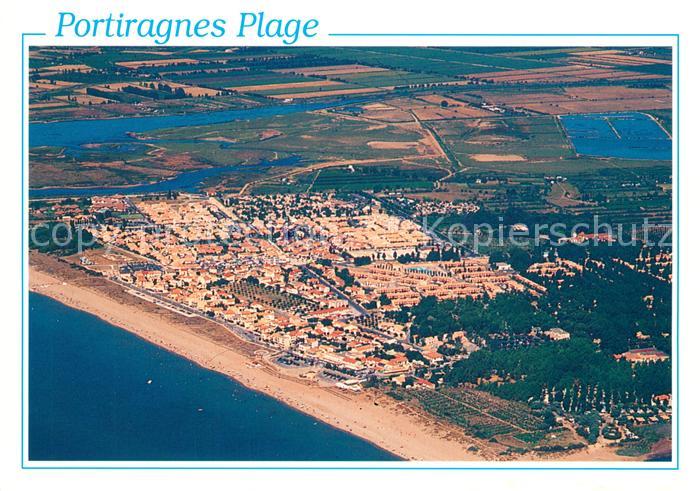 Portiragnes Fliegeraufnahme Strand