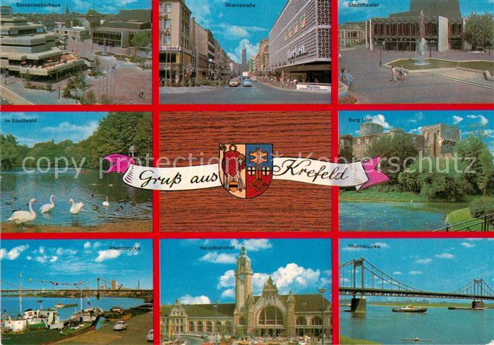 Krefeld Seidenweberhaus Stadttheater Rheinstrasse Stadtwald Rheinbruecke