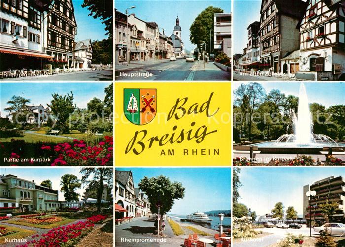 Bad Breisig Rheinpromenade Hauptstrasse Brunnen Kurpark Kurhaus