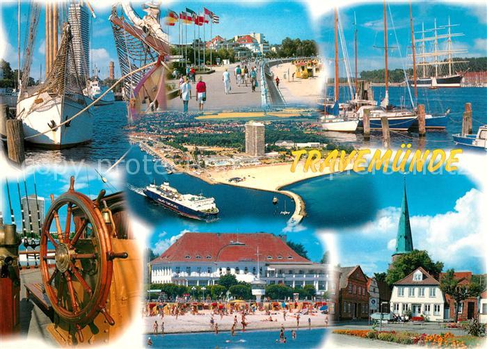 Travemuende Ostseebad Hafen Strand Fischkuttr Kirche