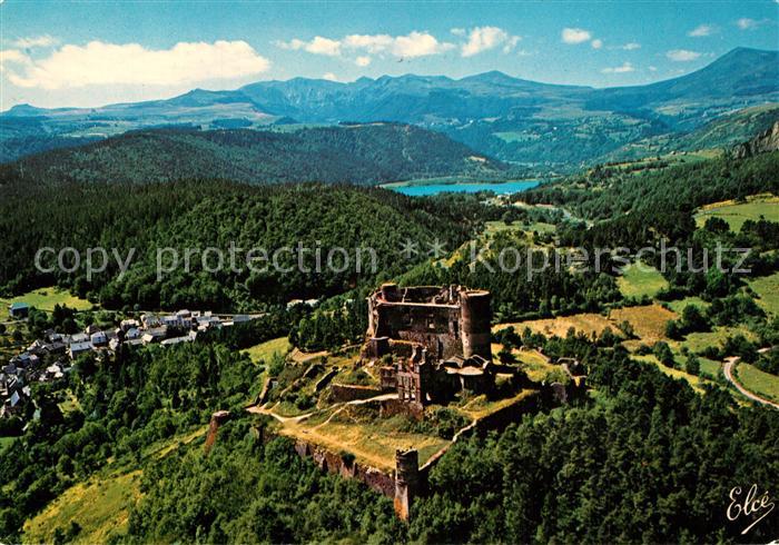 Murol Fliegeraufnahme Chateau Fort Ruine