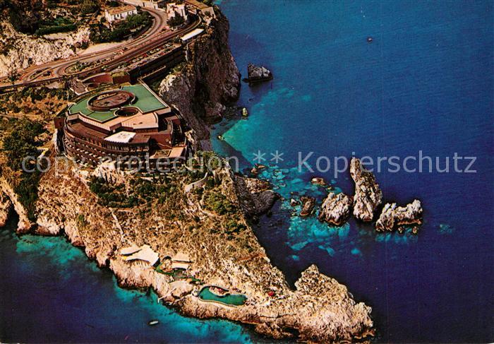 Taormina Sizilien Fliegeraufnahme Grande Albergo Capotaormina