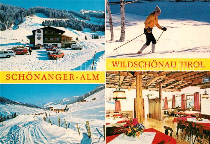 Wildschoenau Tirol Schoenanger Alm Winter