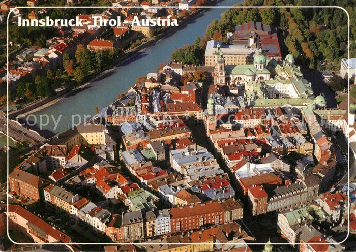 Innsbruck Fliegeraufnahme Altstadt Innbruecke