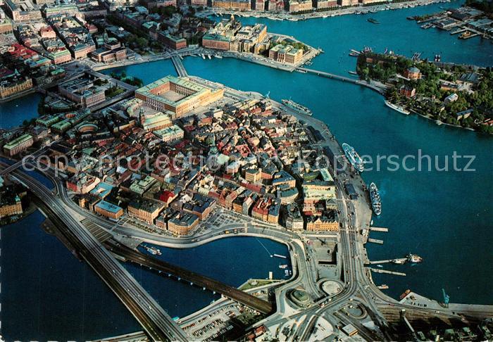 Stockholm Fliegeraufnahme Nordens Venedig Altstadt