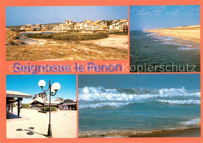 Seignosse Le Penon Strand Seegang Marktplatz Stadtansicht