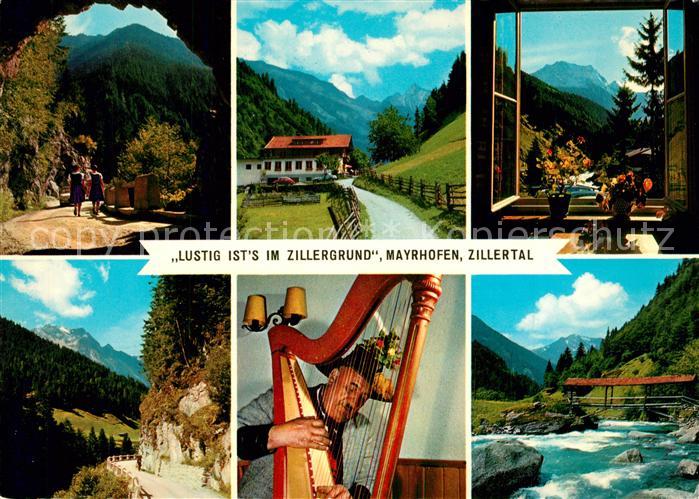 Mayrhofen Zillertal Tunnel Zillerklamm Gasthaus Zillergrund Harfenspiel