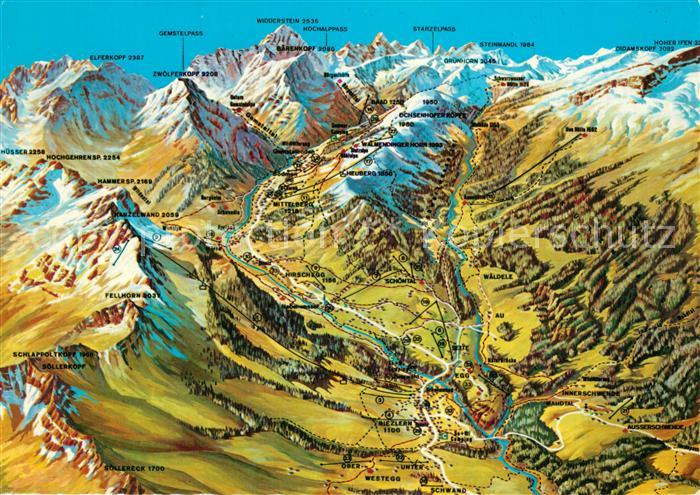 Riezlern Kleinwalsertal Vorarlberg Panorama Kleinwalsertal Alpen aus der Vogelpe