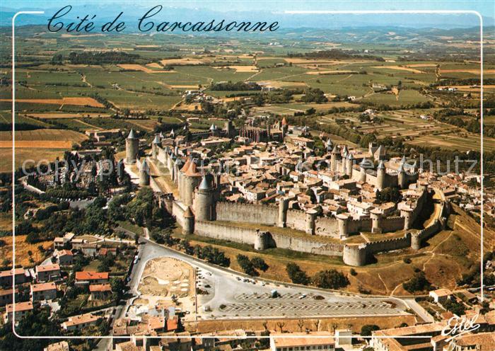 Carcassonne Vue aérienne de la cité