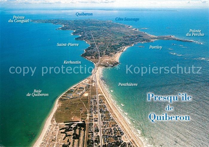 Presqu Ile de Quiberon Vue aérienne de l'isthme de Penthievre
