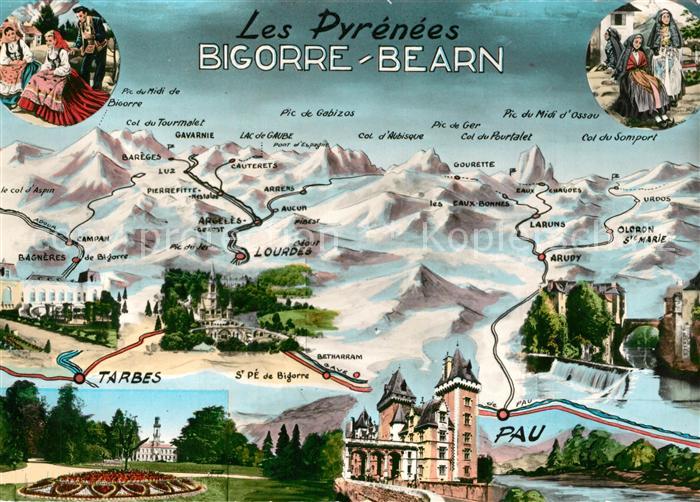 Bigorre Hautes Pyrenees Region Panorama Pyrenaeen Tarbes Pau Lourdes