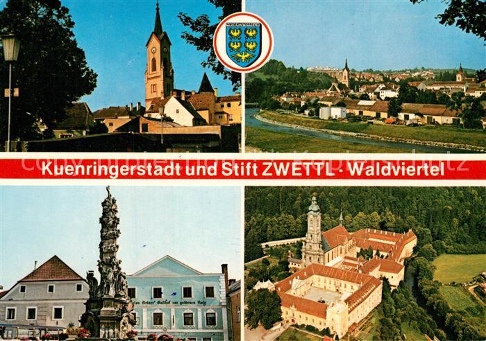Zwettl-Niederoesterreich Kuenringerstadt Dreifaltigkeitssaeule Stift Zisterziens