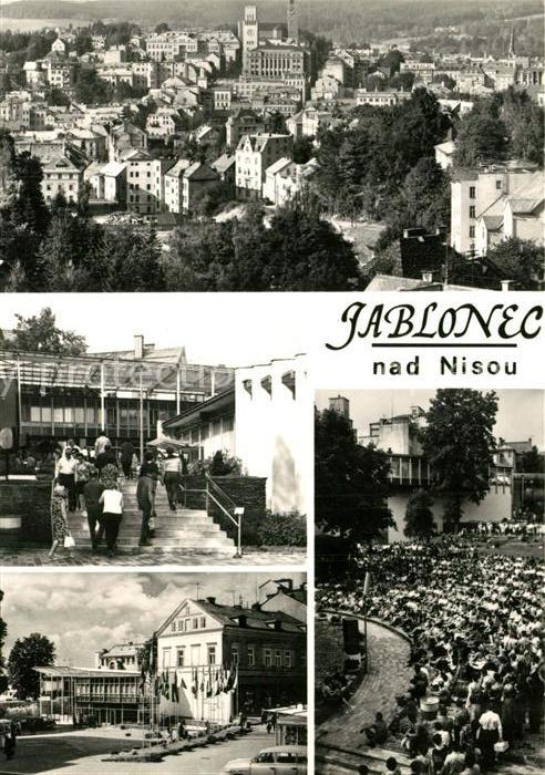 Jablonec nad Nisou Stadtpanorama Platz Veranstaltung