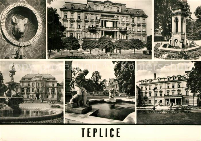 Teplice Urquelle Pravridlo Schloss Brunnen Statue