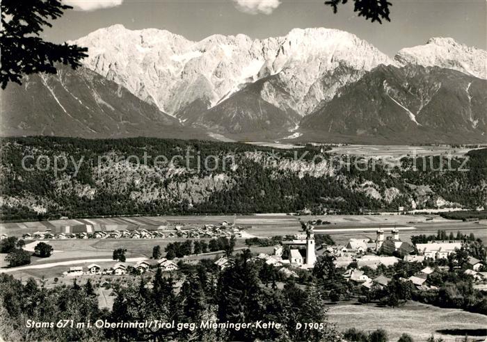 Stams Panorama Oberinntal gegen Mieminger Kette