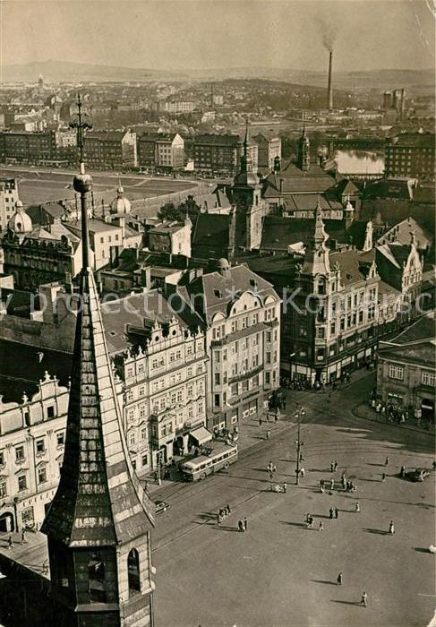 Plzen Pilsen Namesti Republiky z veze Bartolomejskeho kostela Platz der Republik