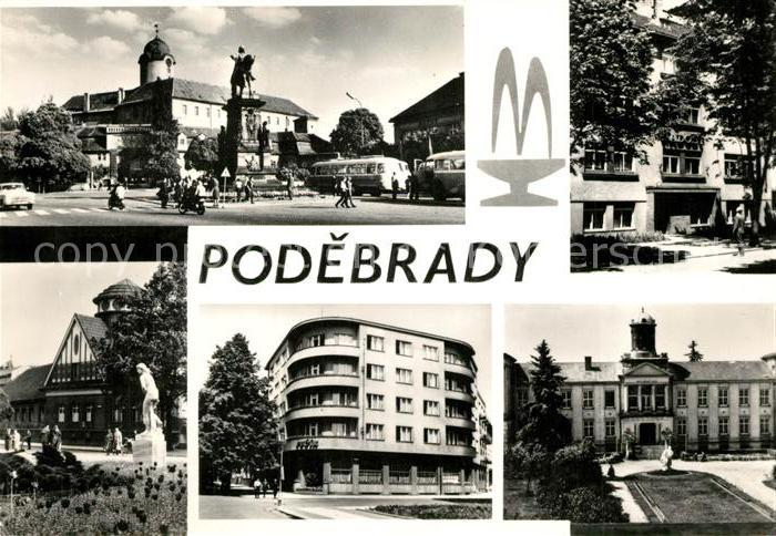 Podebrady Statni lazne Denkmal Teilansichten Gebaeude
