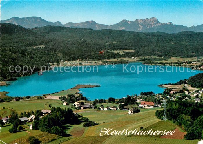 Keutschach See Keutschachersee mit Karawanken Fliegeraufnahme
