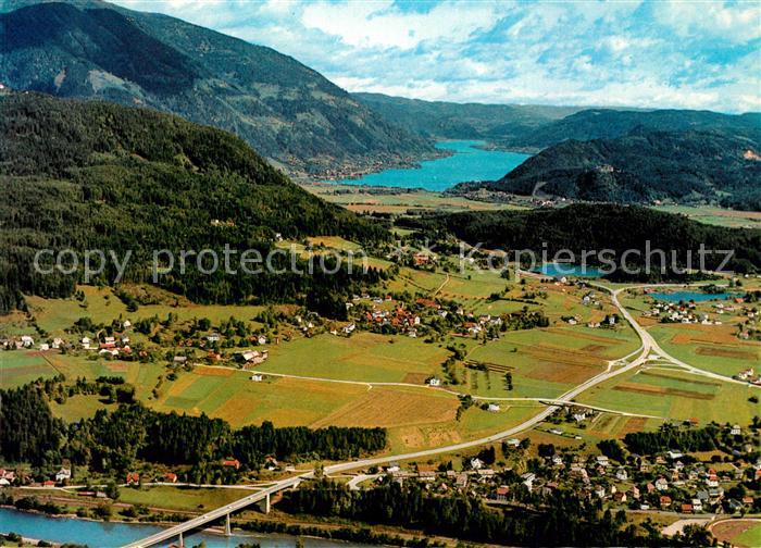 Vassach Villach Feriengebiet mit Ossiachersee Vassachersee Leonhardsee Fliegerau