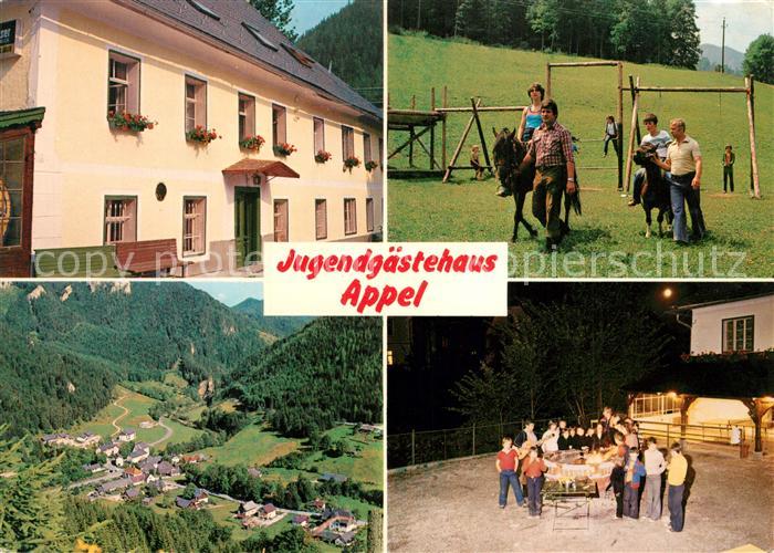 Muerzsteg Jugendgaestehaus Appel Kinderspielplatz Ponyreiten Landschaftspanorama