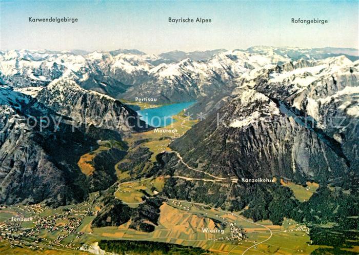 Maurach Achensee Achenseegebiet und Umgebung Alpenpanorama Fliegeraufnahme