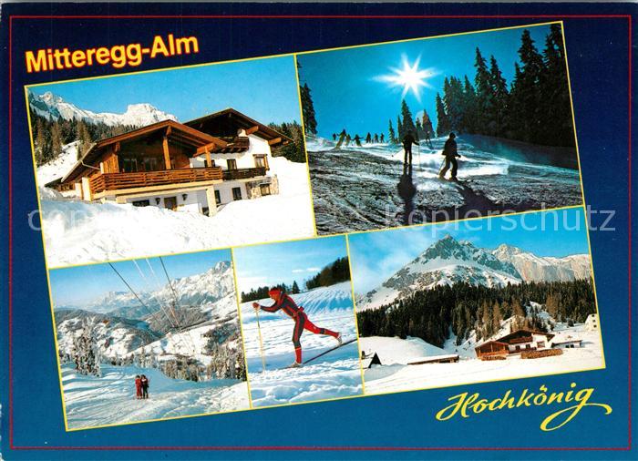 Muehlbach Hochkoenig Mitteregg Alm Wintersportplatz Alpenpanorama