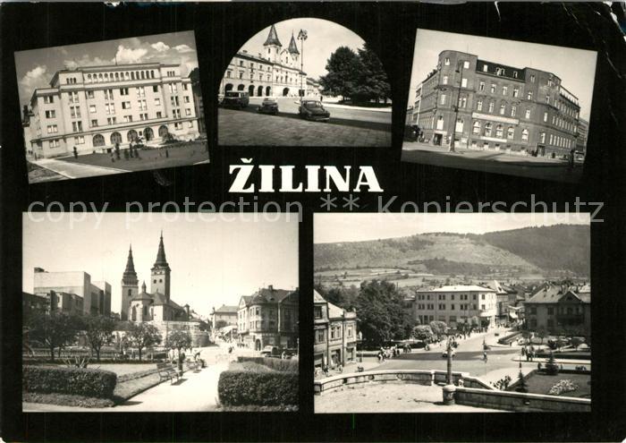Zilina Teilansichten Gebaeude Kirche