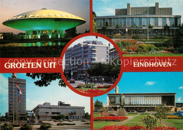 Eindhoven Netherlands Evoluon Museum Stadsschouwburg Theater Innenstadt Hochhaus