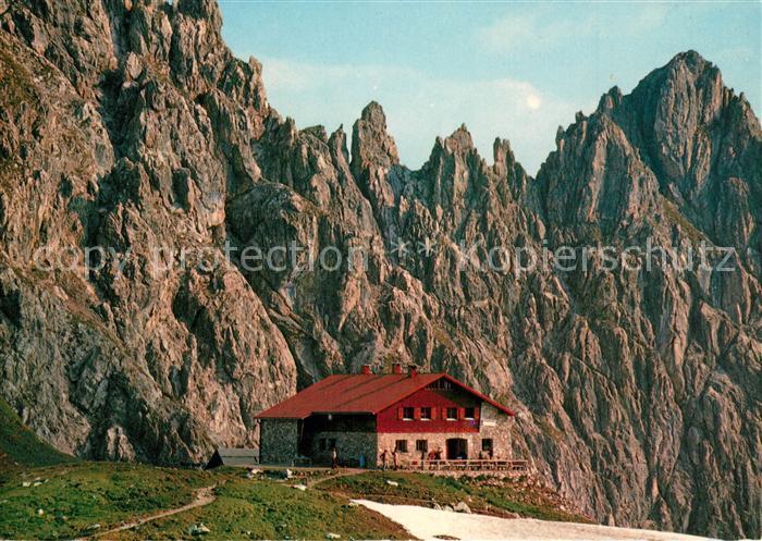 Fiderepasshuette Berghuette Allgaeuer Alpen