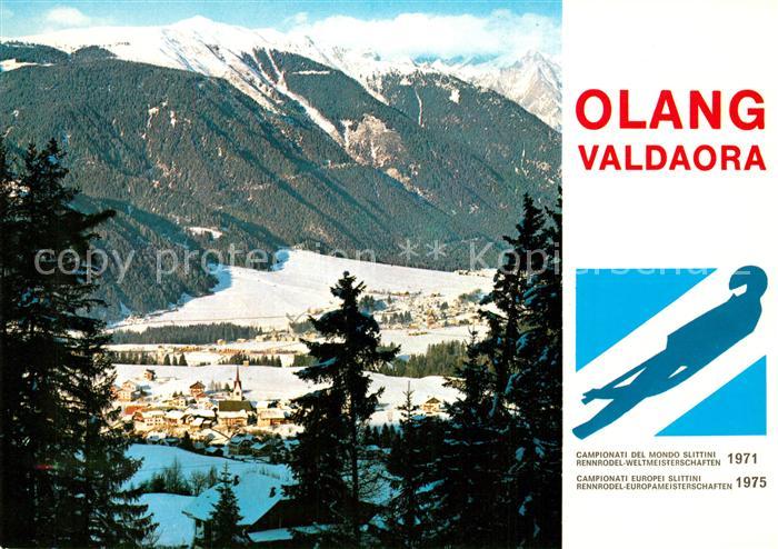 Olang Rennrodel Weltmeisterschaften Winterpanorama Dolomiten